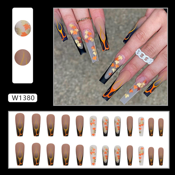12 Sizes-24 Pcs Press On Nails W1380