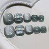 12 Sizes-24 Pcs Press On Nails F161