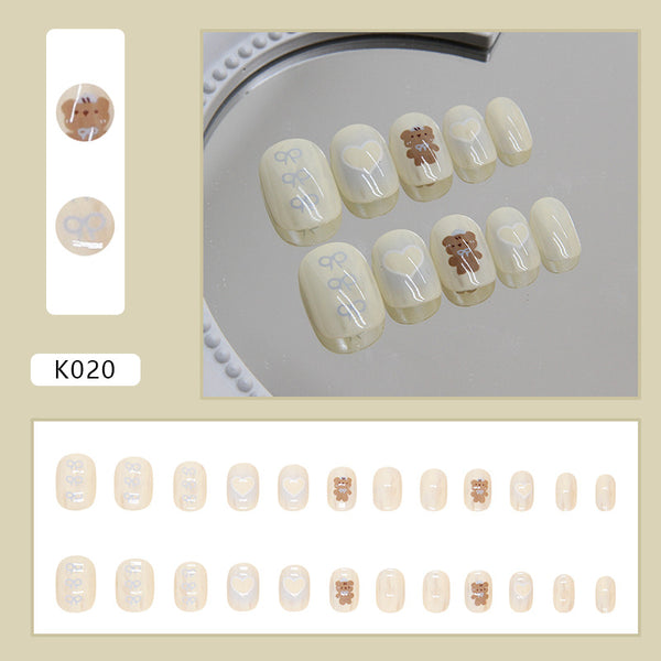 12 Sizes-24 Pcs Press On Nails K020