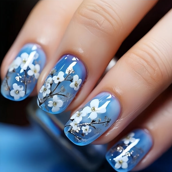 12 Sizes-24 Pcs Press On Nails Y1453