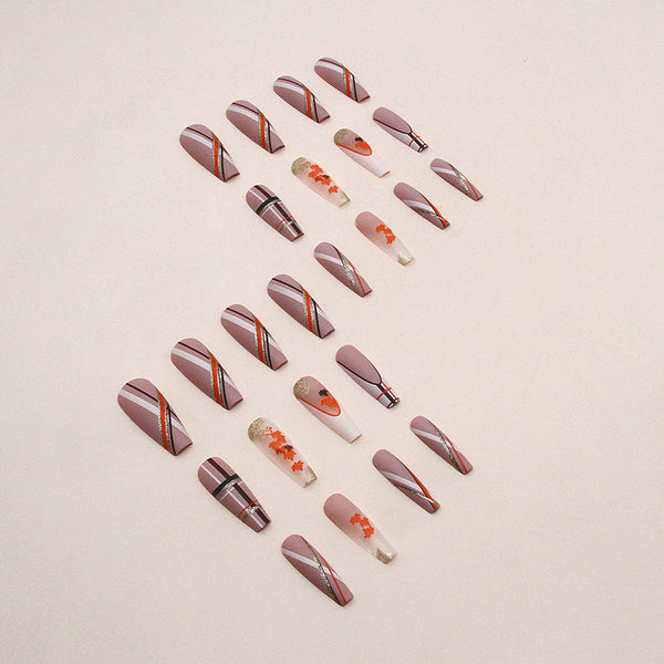 12 Sizes-24 Pcs Press On Nails W1411