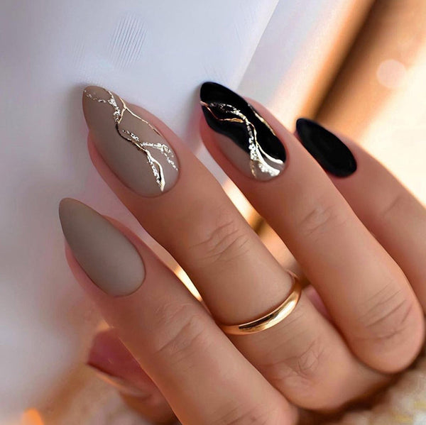 12 Sizes-24 Pcs Press On Nails W1470