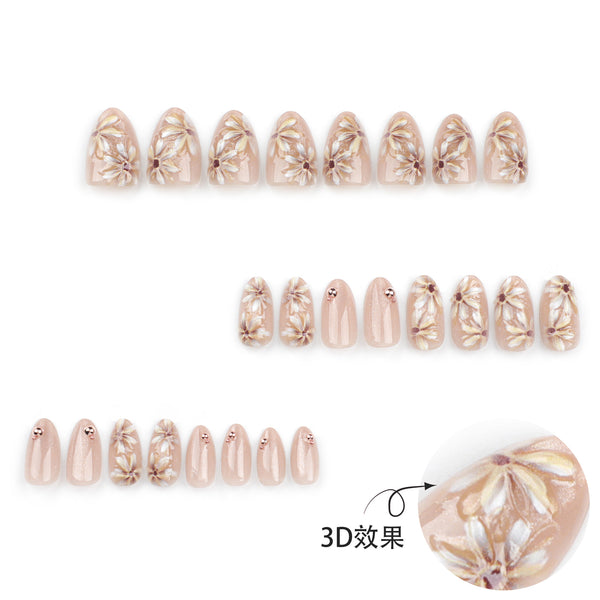 12 Sizes-24 Pcs Press On Nails JP3314