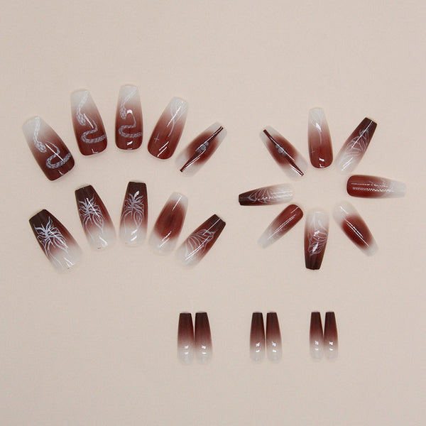 12 Sizes-24 Pcs Press On Nails R791