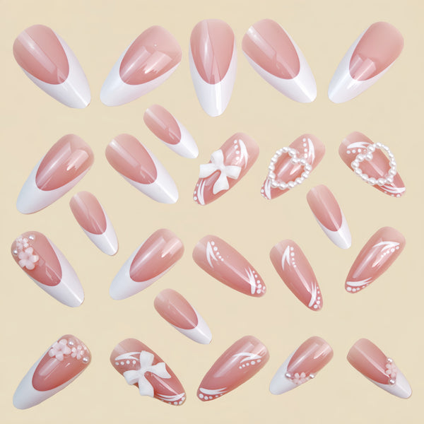 12 Sizes-24 Pcs Press On Nails Y1476
