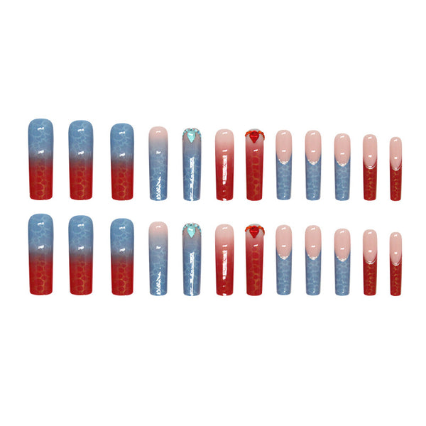 12 Sizes-24 Pcs Press On Nails G011
