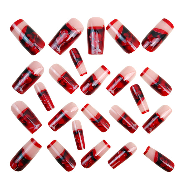12 Sizes-24 Pcs Press On Nails Y1722