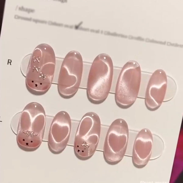 12 Sizes-24 Pcs Press On Nails JP3307