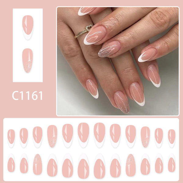 12 Sizes-24 Pcs Press On Nails C1161