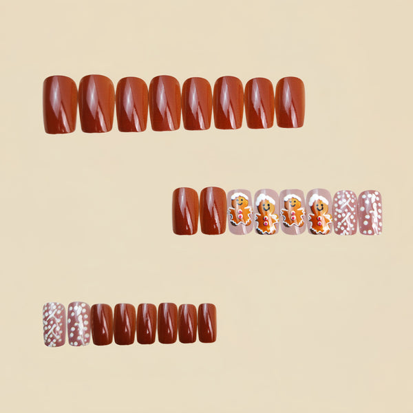12 Sizes-24 Pcs Press On Nails Y1289