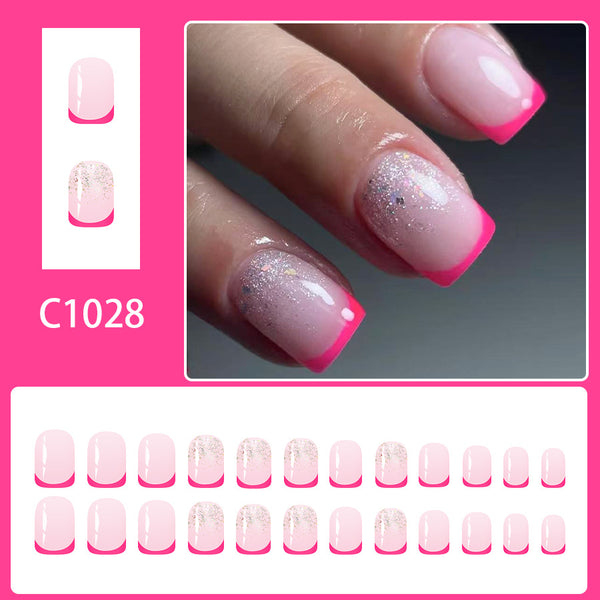 12 Sizes-24 Pcs Press On Nails C1028