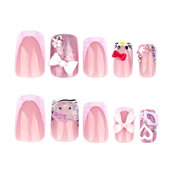 12 Sizes-24 Pcs Press On Nails JP3652