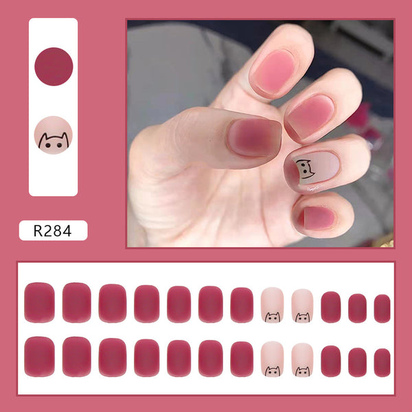 12 Sizes-24 Pcs Press On Nails R281