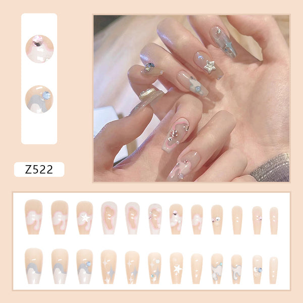 12 Sizes-24 Pcs Press On Nails Z522