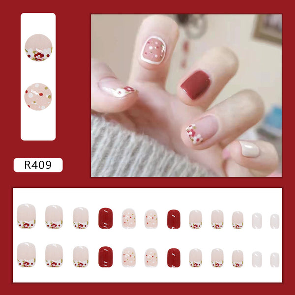 12 Sizes-24 Pcs Press On Nails R402