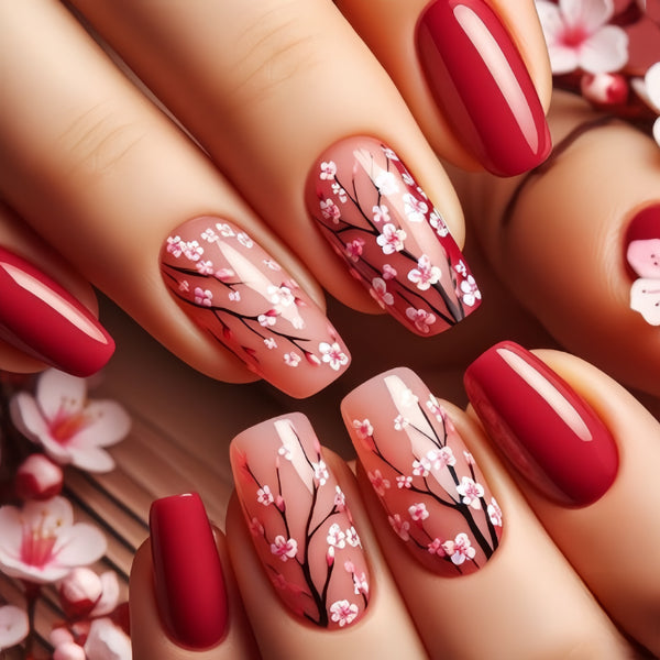 12 Sizes-24 Pcs Press On Nails Y518