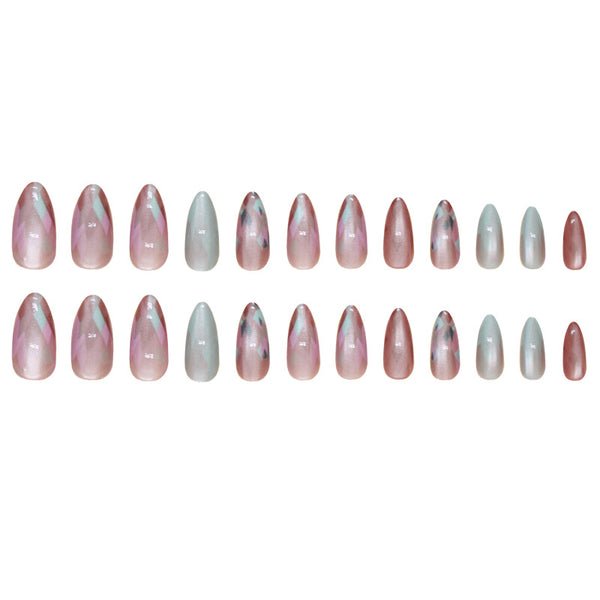 12 Sizes-24 Pcs Press On Nails W1598