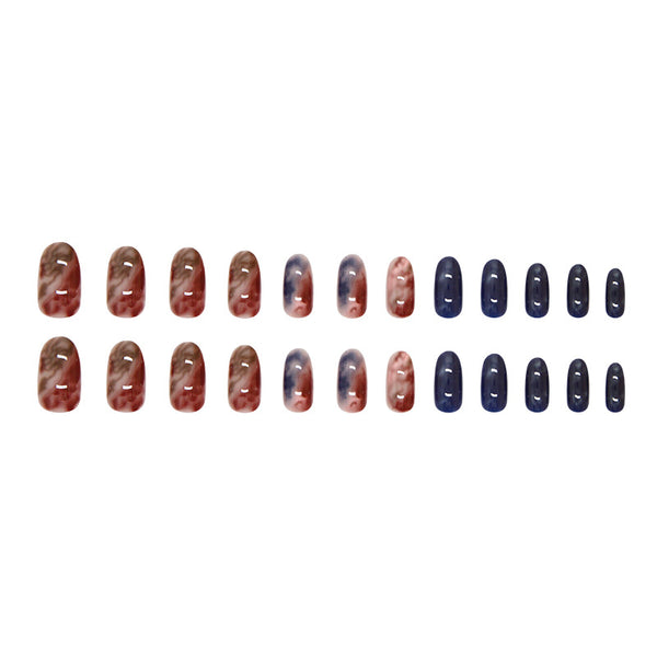 12 Sizes-24 Pcs Press On Nails W1804