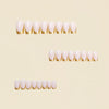 12 Sizes-24 Pcs Press On Nails goldfrenchminimalist-long