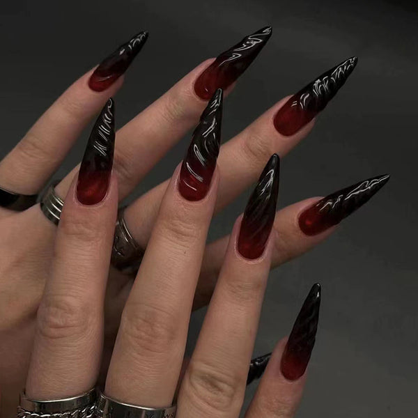 12 Sizes-24 Pcs Press On Nails W1706