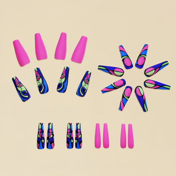 12 Sizes-24 Pcs Press On Nails Y209