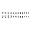 12 Sizes-24 Pcs Press On Nails W1474