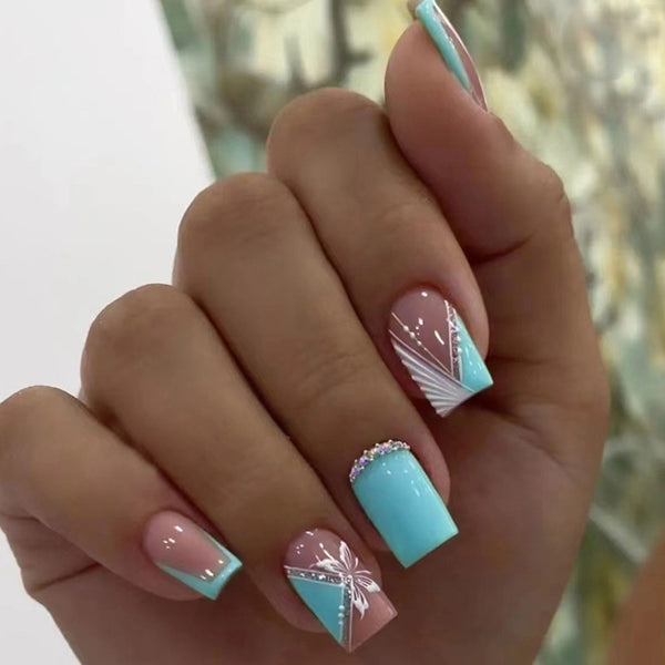 12 Sizes-24 Pcs Press On Nails Z625