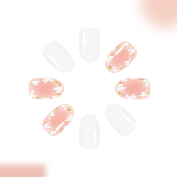12 Sizes-24 Pcs Press On Nails C1051