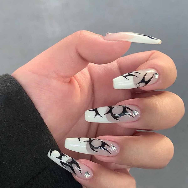 12 Sizes-24 Pcs Press On Nails JP1210