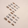 12 Sizes-24 Pcs Press On Nails Z733