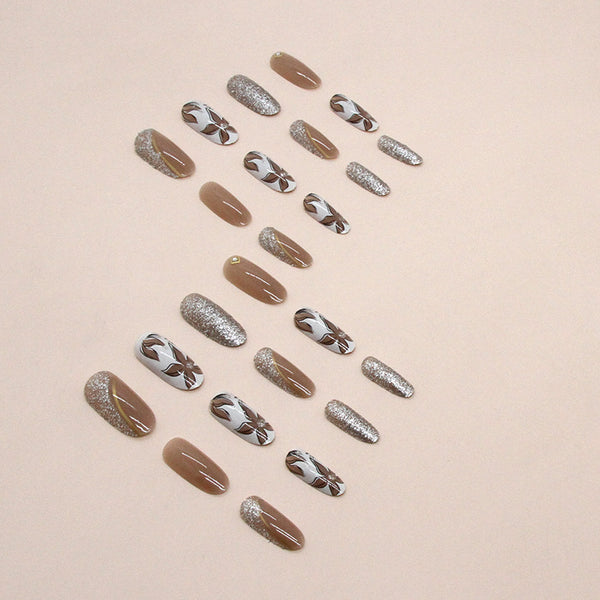 12 Sizes-24 Pcs Press On Nails Z733