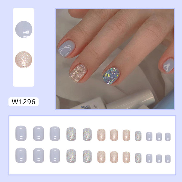 12 Sizes-24 Pcs Press On Nails W1296