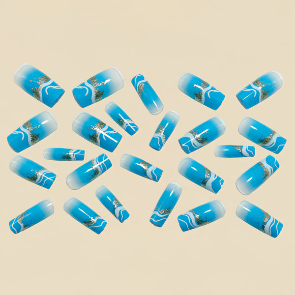12 Sizes-24 Pcs Press On Nails Y1555