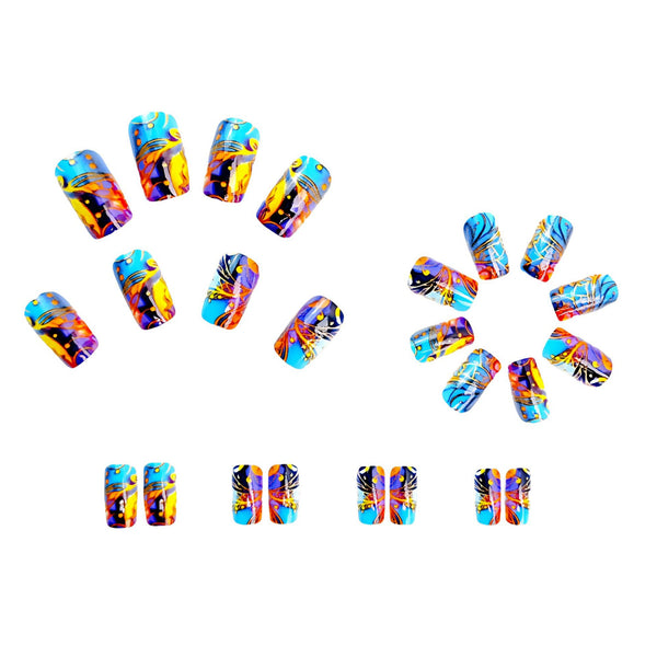 12 Sizes-24 Pcs Press On Nails Y425
