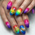 12 Sizes-24 Pcs Press On Nails Y1930