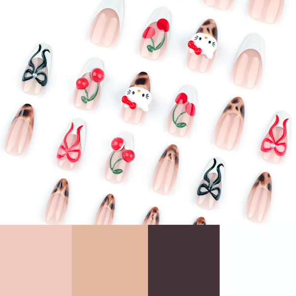 12 Sizes-24 Pcs Press On Nails JP3605