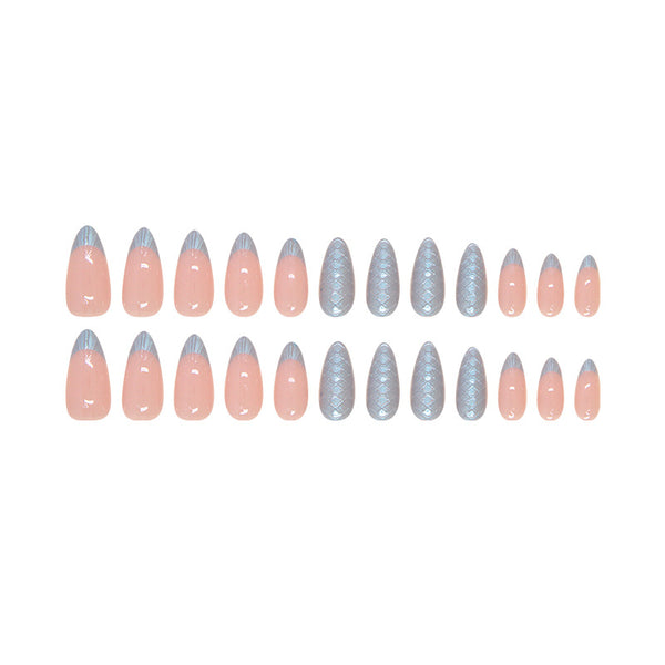 12 Sizes-24 Pcs Press On Nails W1730