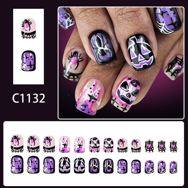 12 Sizes-24 Pcs Press On Nails C1132