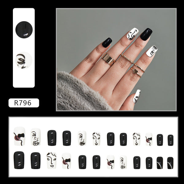 12 Sizes-24 Pcs Press On Nails R796