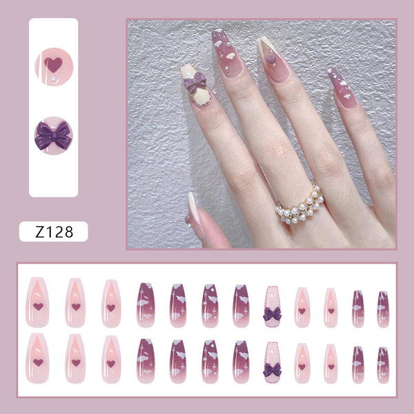 12 Sizes-24 Pcs Press On Nails Z122