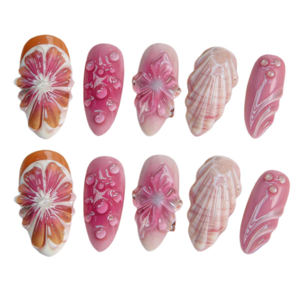 12 Sizes-24 Pcs Press On Nails y2034-30