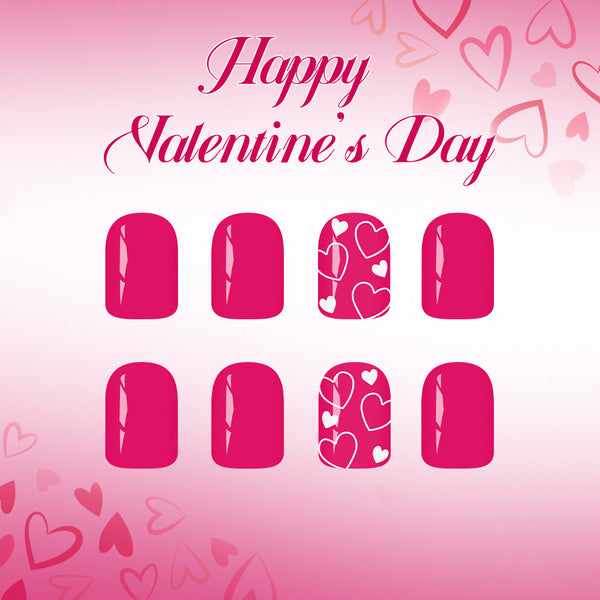 12 Sizes-24 Pcs Press On Nails C1452