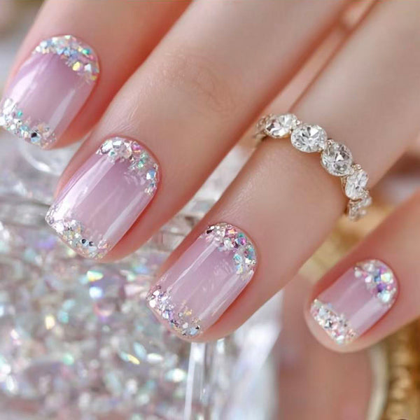 12 Sizes-24 Pcs Press On Nails C1246