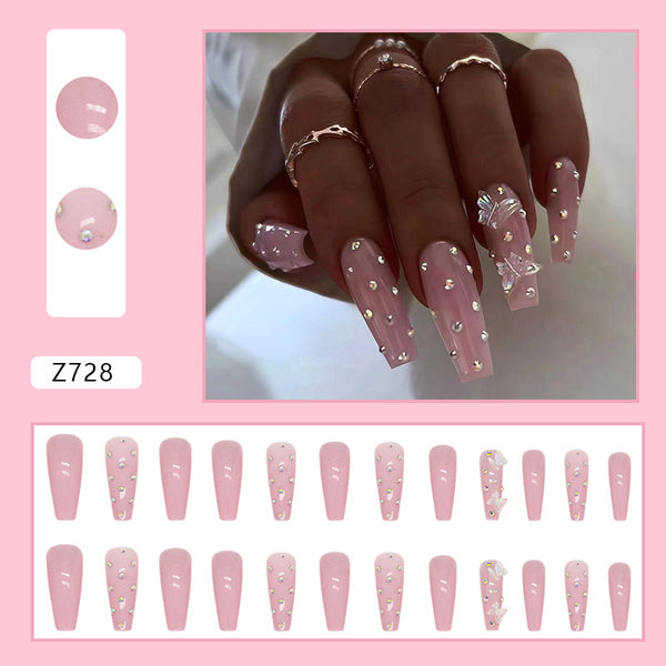 12 Sizes-24 Pcs Press On Nails Z728