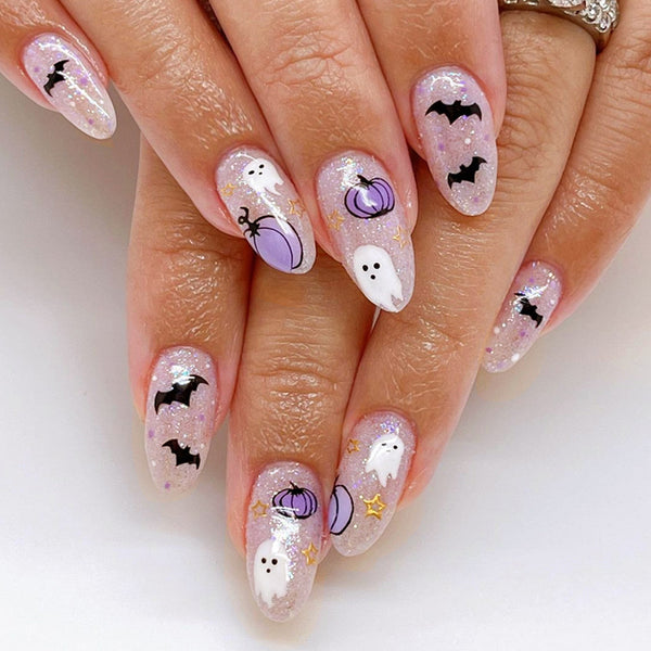 12 Sizes-24 Pcs Press On Nails W1414