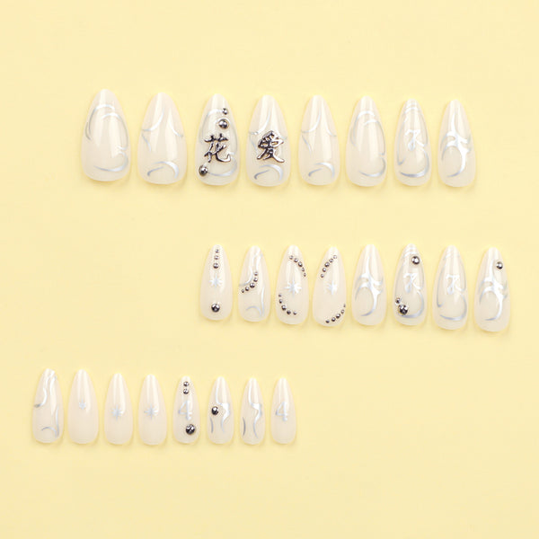 12 Sizes-24 Pcs Press On Nails JP2827