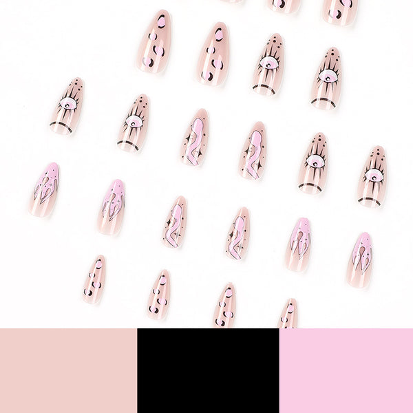 12 Sizes-24 Pcs Press On Nails JP1860