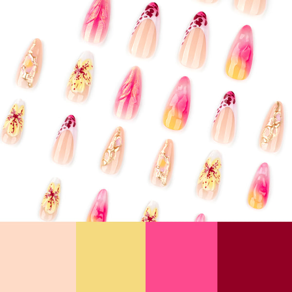 12 Sizes-24 Pcs Press On Nails JP3852