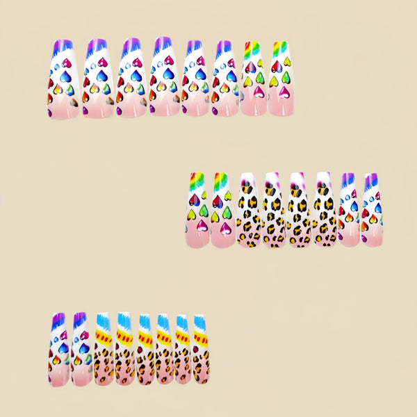 12 Sizes-24 Pcs Press On Nails Y697