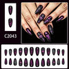 12 Sizes-24 Pcs Press On Nails C2043